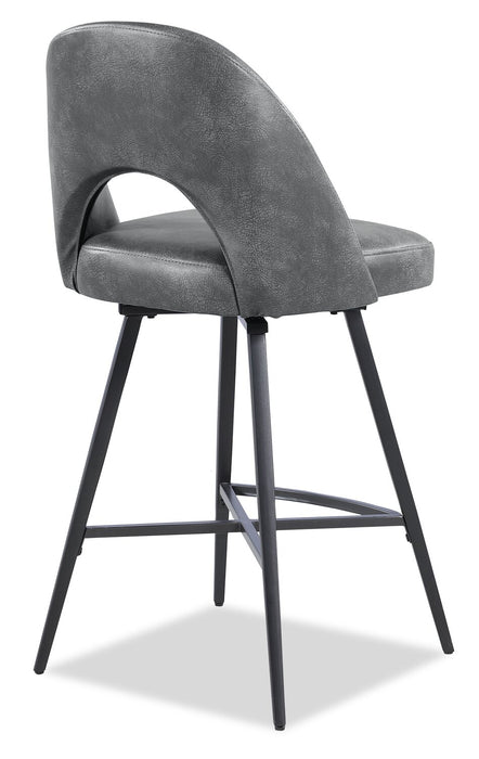 Bay Swivel Counter-Height Stool - Charcoal