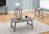 Jacey 3-Piece Coffee and Two End Tables Package - Grey 