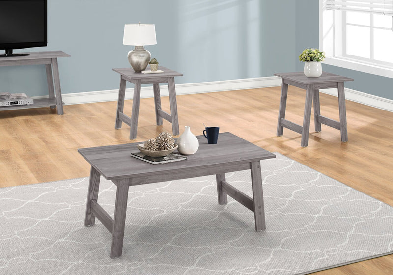 Jacey 3-Piece Coffee and Two End Tables Package - Grey 
