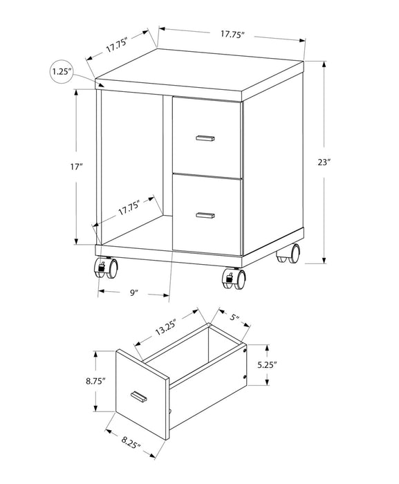Willis Filing Cabinet - Dark Taupe 