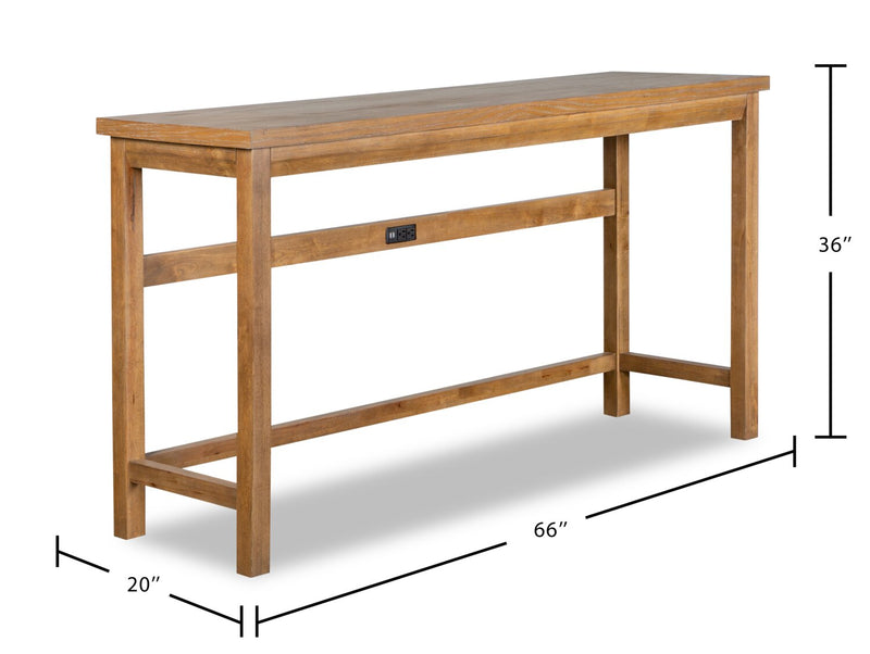 Rhett Sofa Table with USB Port