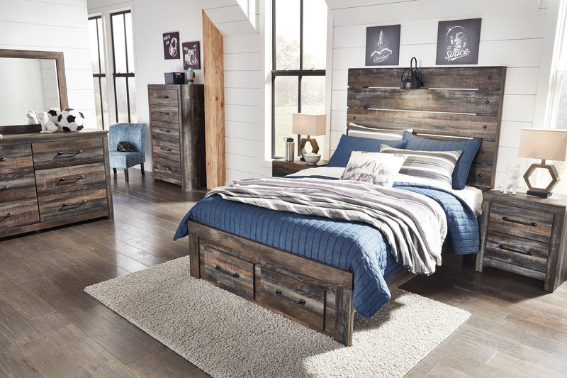 Abby 5-Piece Full Storage Bedroom Package - Brown