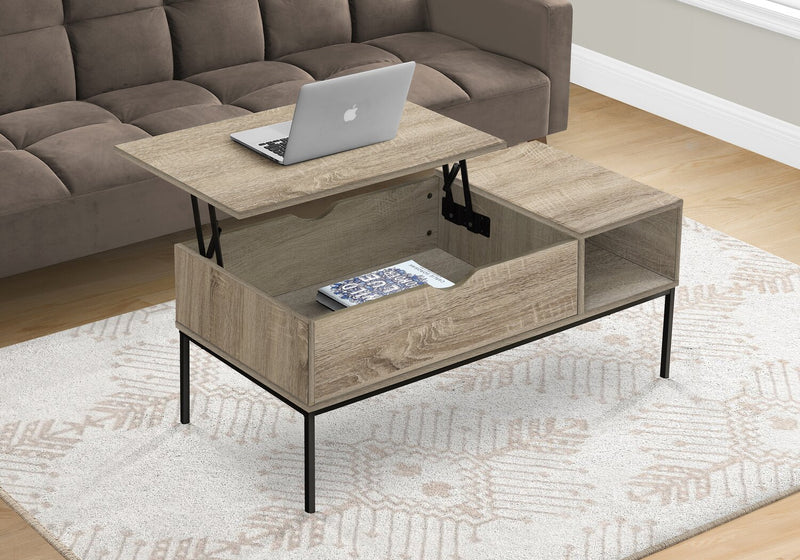 Bence Lift-Top Coffee Table - Dark Taupe