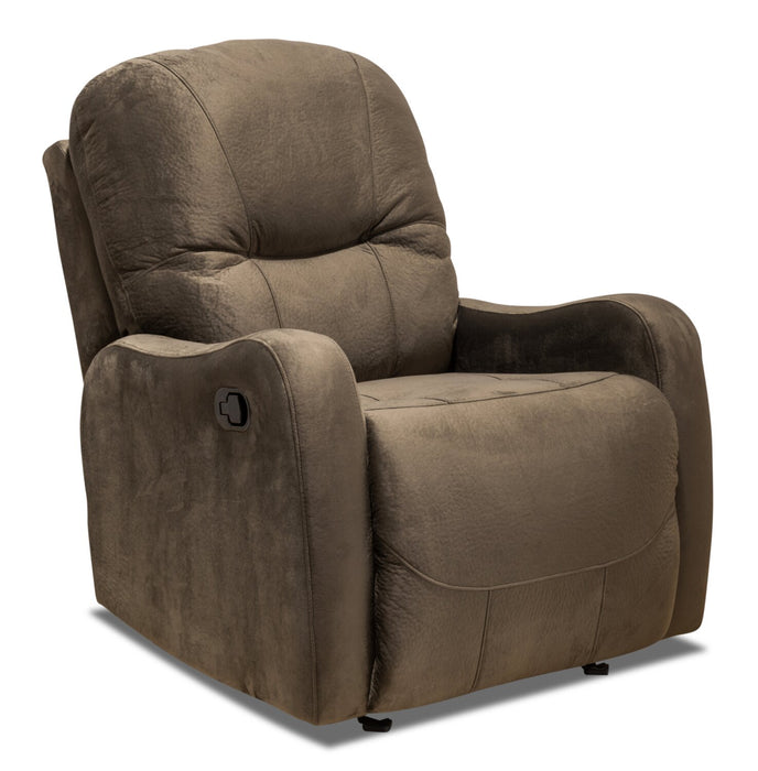 Everett Polyester Recliner - Chocolate