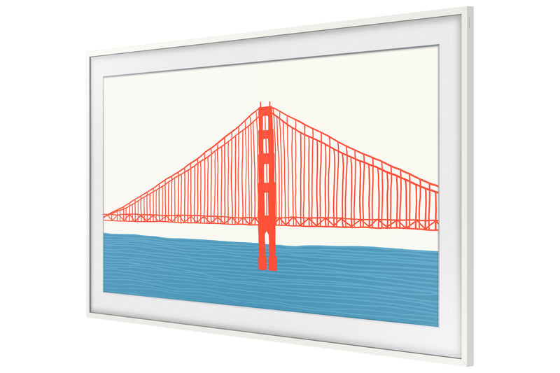 Samsung Customizable Bezel for 2021 55\" The Frame TV - Modern White