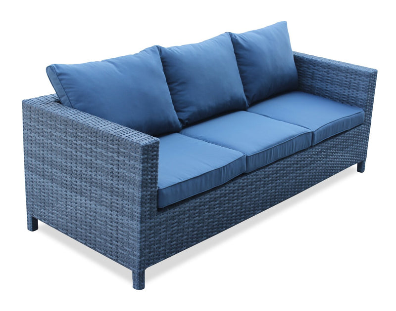 Athens 3-Piece Patio Conversation Set - Blue