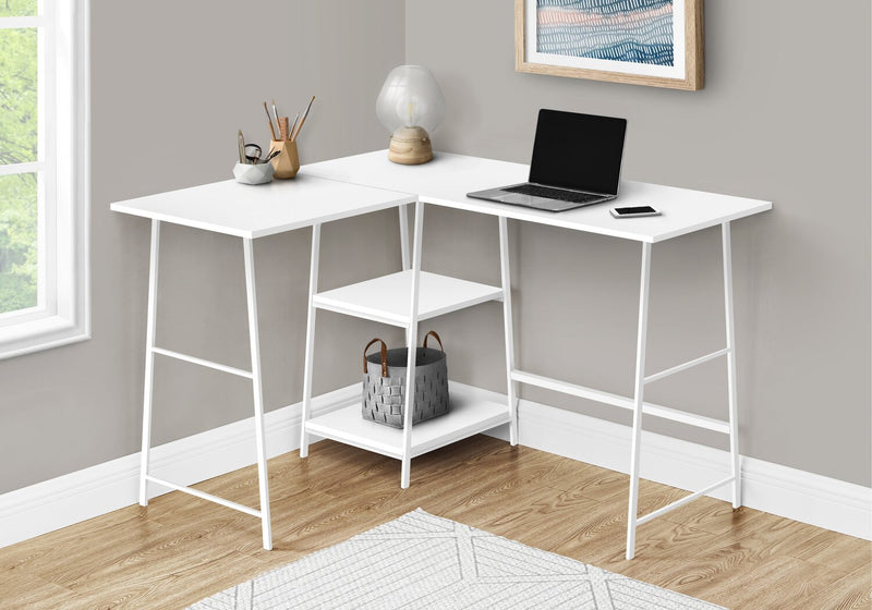 Evlin Corner Desk - White