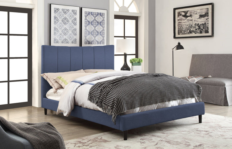 Paseo Queen Platform Bed - Navy