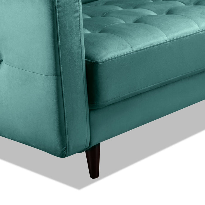 Devlin Velvet Sofa - Green
