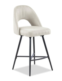 Elijah Swivel Counter-Height Stool - Black