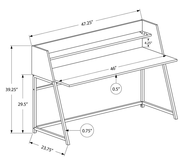 Lawson Desk - Grey Stone-Look 