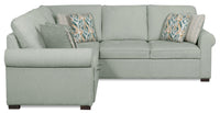 Scott Living Haven 2-Piece Left-Facing Chenille Fabric Sleeper Sectional - Seafoam Blue 