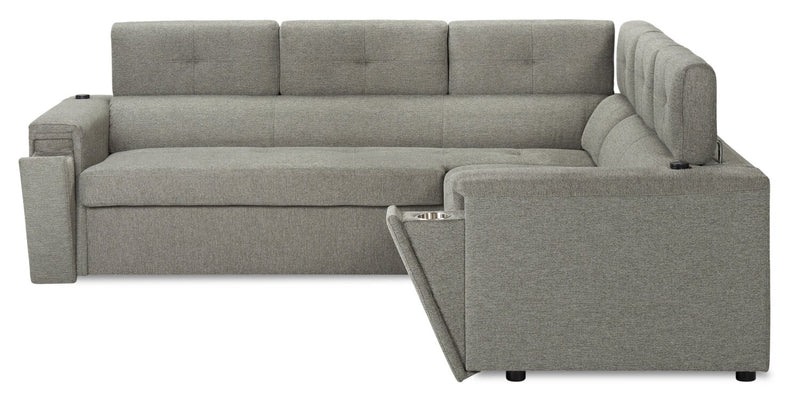 Savvy 2-Piece Left-Facing Linen-Look Sectional