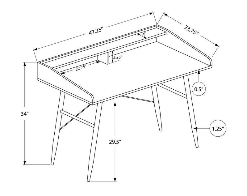 Jeremy Desk - White Marble-Look 