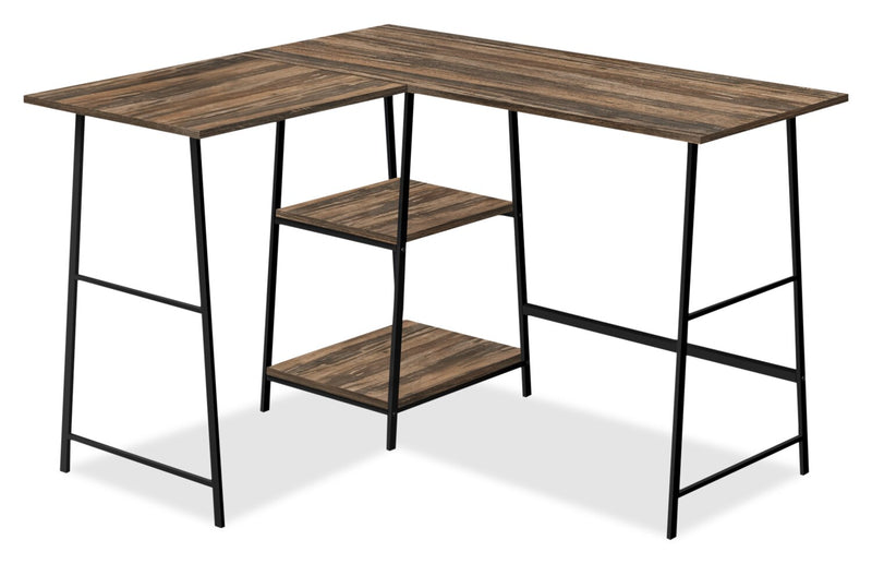 Evlin Corner Desk - Brown