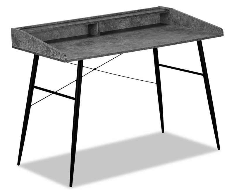 Jeremy Desk - Grey Stone-Look 