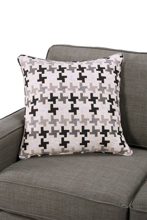 Sawyer 2-Piece Linen-Look Fabric Sectional - Charcoal Grey