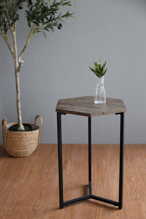 Cleo Chairside Table - Brown  