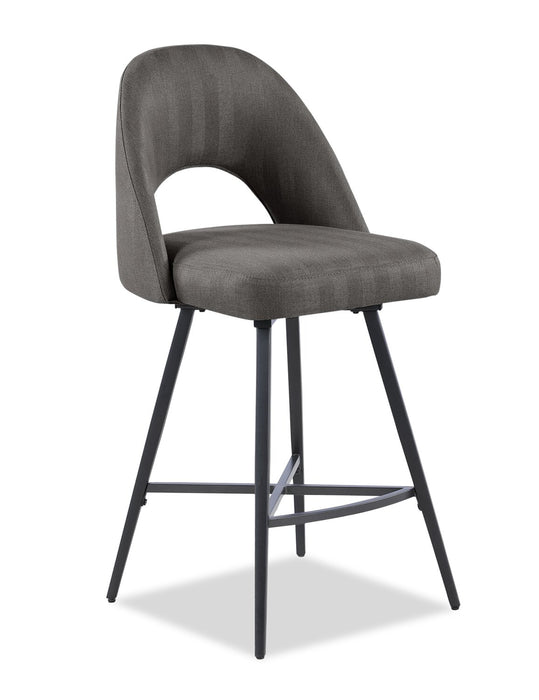 Elijah Swivel Counter-Height Stool - Grey