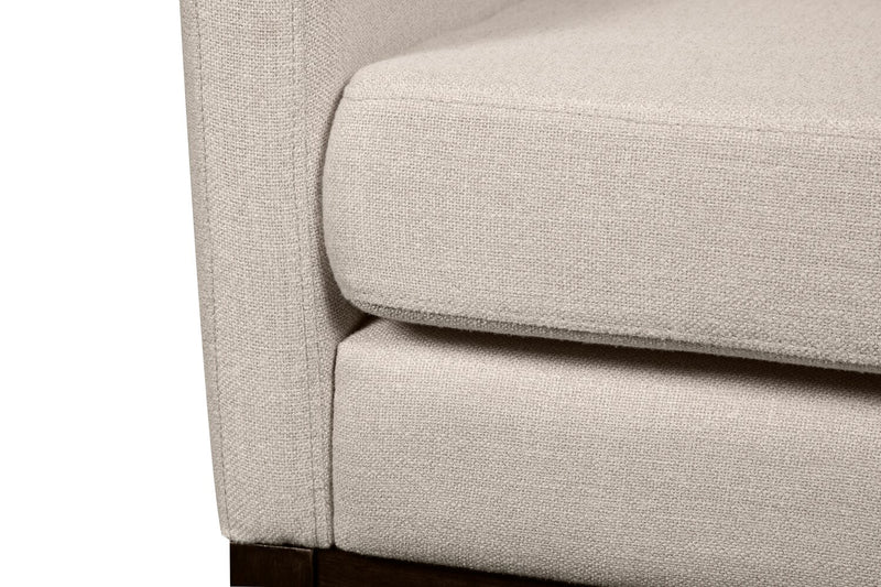 Adel Linen-Look Fabric Accent Chair - Beige