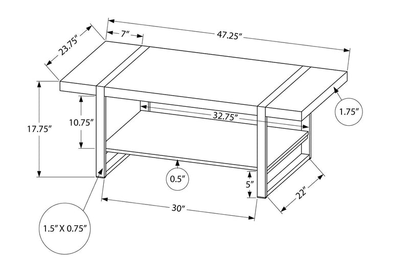 Ennis Coffee Table - Brown 