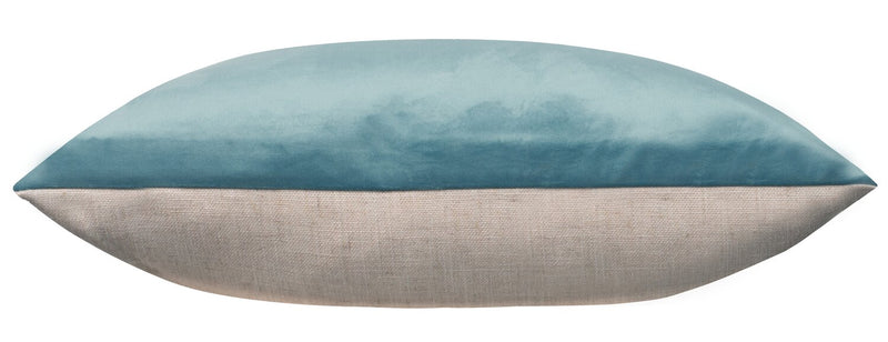 Velvet-Look Accent Pillow - Light Blue 
