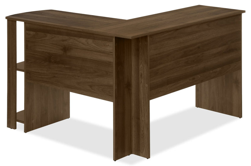 Eason L-Shaped Desk - Walnut
