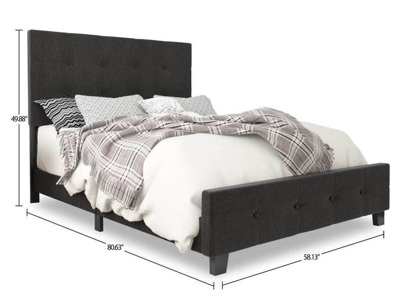 Page Full Bed - Charcoal