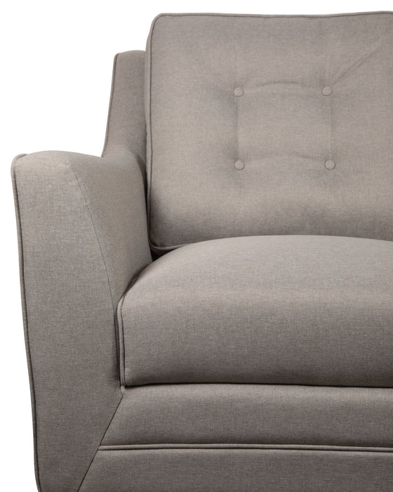 Novalee Linen-Look Fabric Loveseat - Taupe