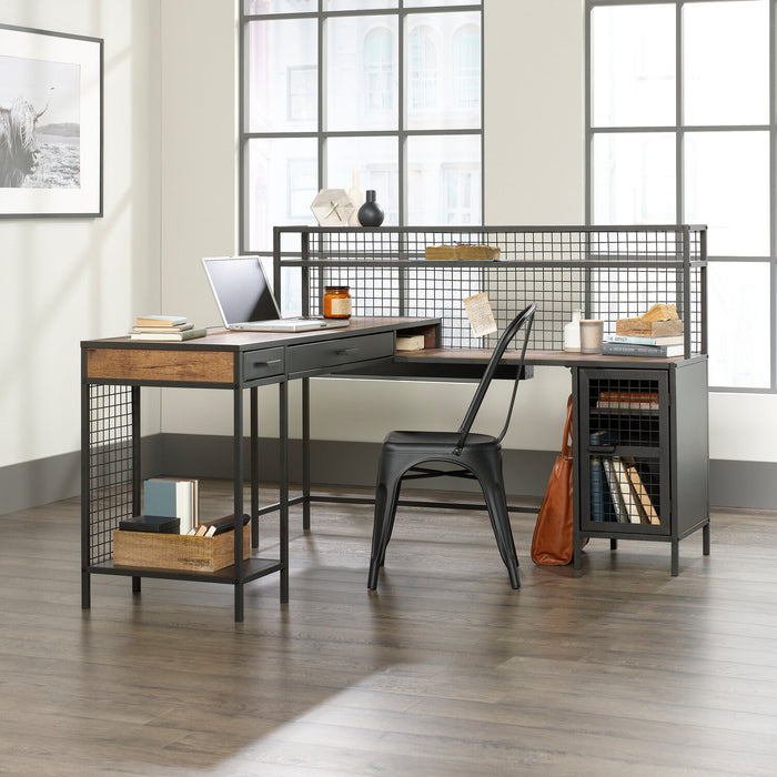 Tayla L-Shaped Desk - Vintage Oak