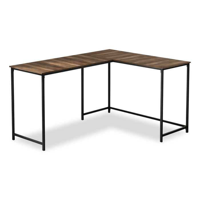 Karter L-Shaped Corner Desk - Brown 