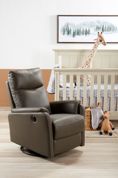 Eva Faux Suede Power Recliner - Dark Grey