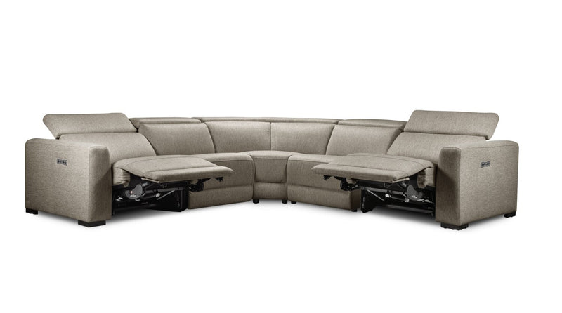 Adelaide 5-Piece Power Reclining Sectional - Grey