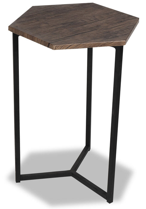 Cleo Chairside Table - Brown  