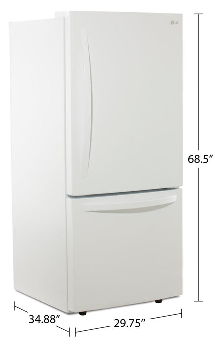 LG 22 Cu. Ft. Bottom-Freezer Refrigerator - LRDNS2200W