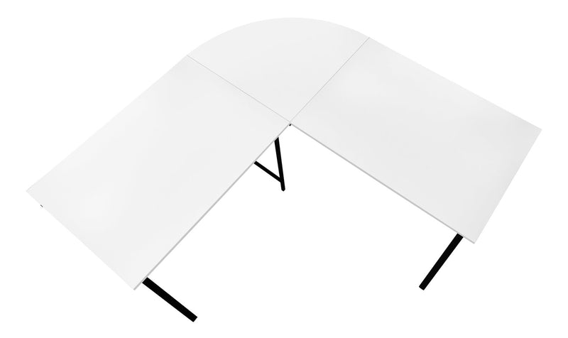 Lidia L-Shaped Corner Desk - White 