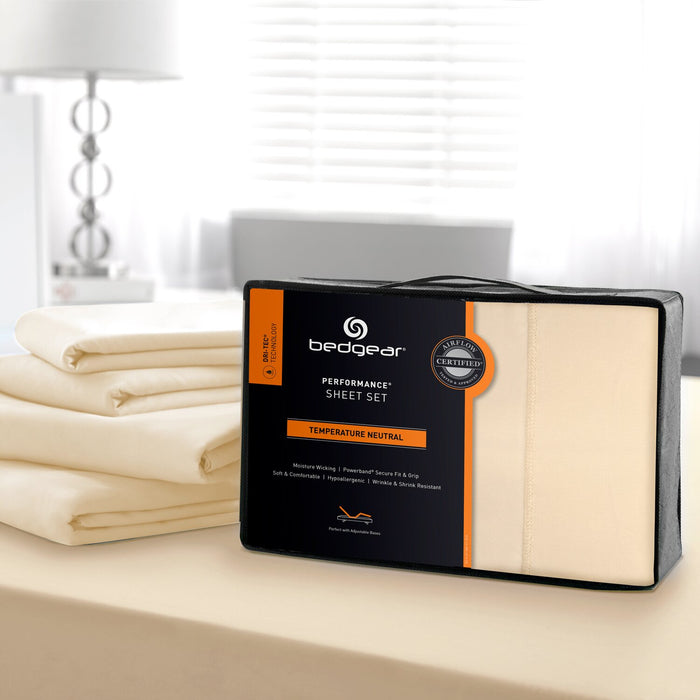BEDGEAR® Dri-Tec® 5-Piece King Split Sheet Set - Champagne