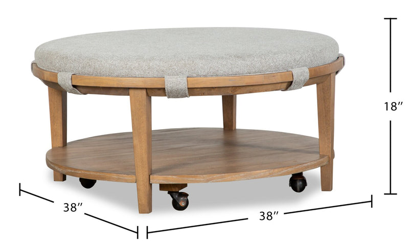 Rhett Round Coffee Table - Grey