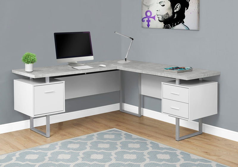 Marnie Reversible L-Shaped Corner Desk - White 