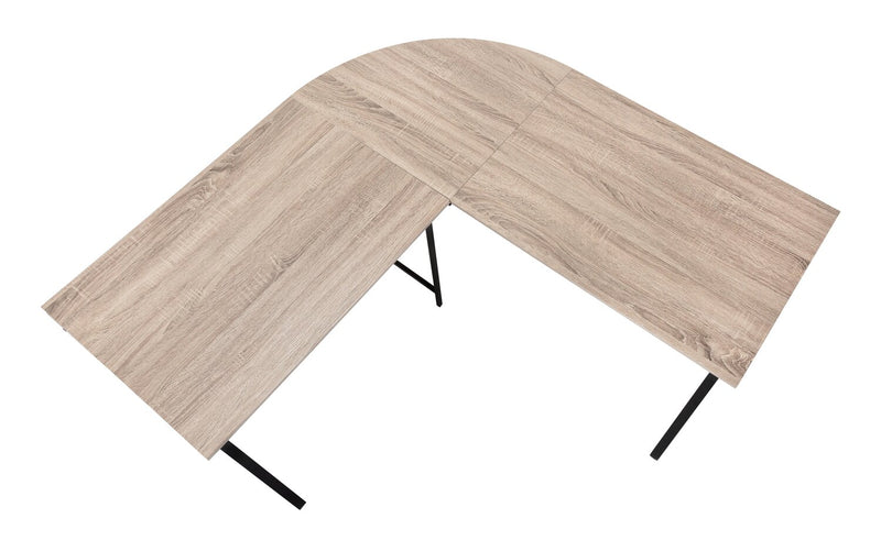 Lidia L-Shaped Corner Desk - Taupe 
