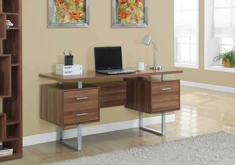 Teagan Reversible Desk - Light Walnut 
