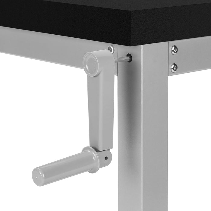 Kai Height-Adjustable Desk - Black/Silver