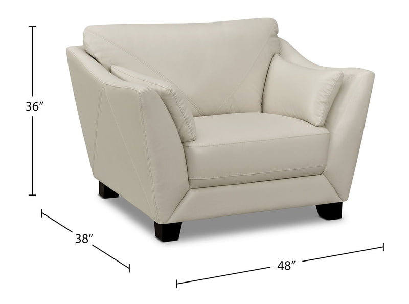 Lusso Genuine Leather Chair – Smoke