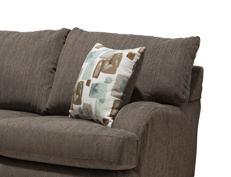 Nofia 2-Piece Chenille Left-Facing Sectional - Charcoal