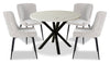 Verona 5-Piece Round Dining Package - Taupe