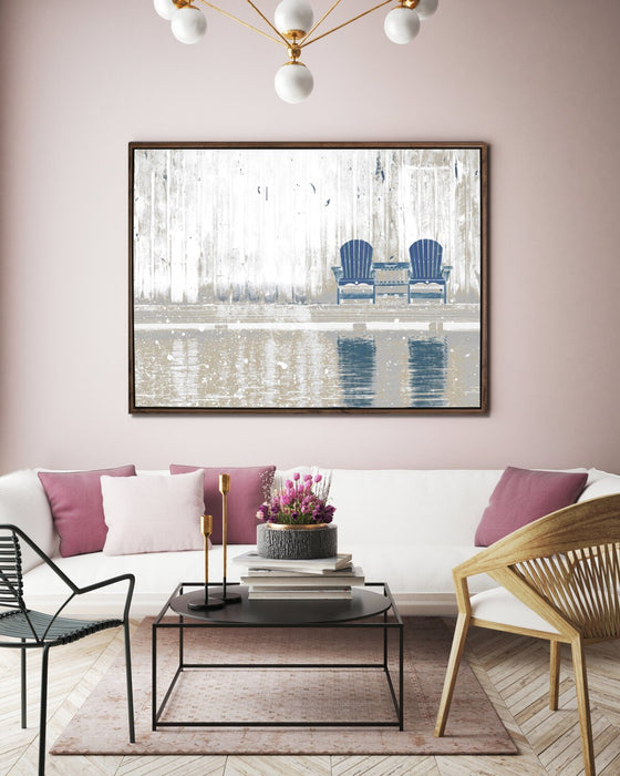 Acrylic Blue Chairs - 32\" x 42\"