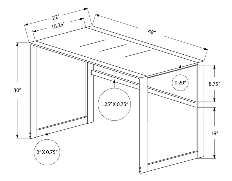 Kyle Desk - Silver