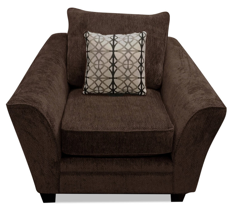 Febe Chenille Condo Chair - Brown