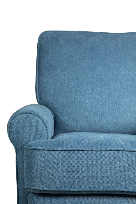 Bevin Chenille Swivel Glider Recliner - Blue