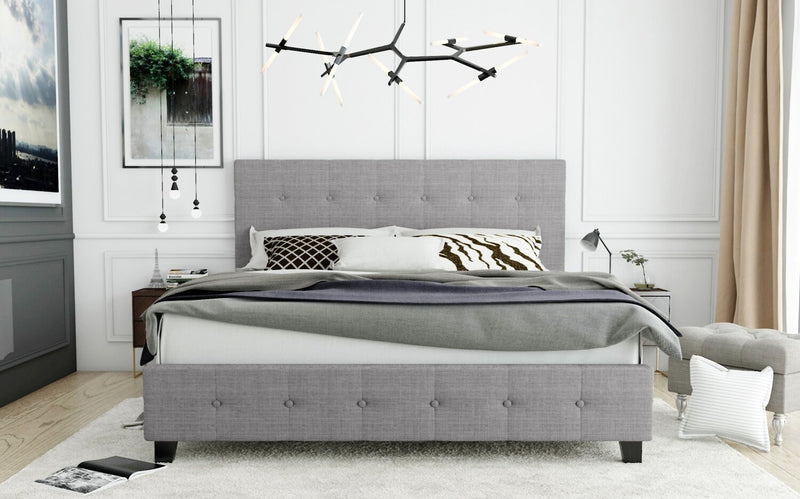 Page King Bed - Grey